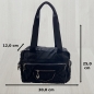 Preview: Produktbild flevado Damen Handtasche Schultertasche Frauen/Jugend viel Stauraum schwarz